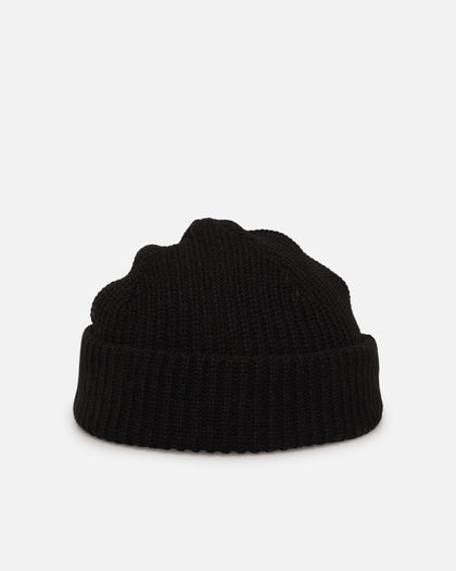 S Double Low Beanie Black