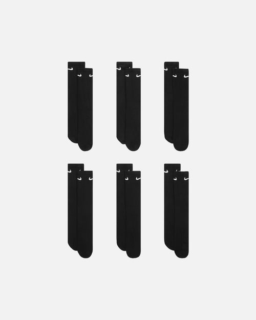 Nike Everday Cotton Cushioned Crew Socks 6 Pack Black/White