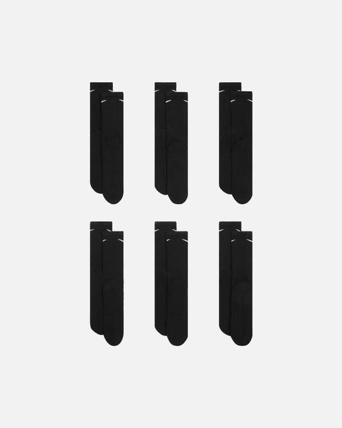 Nike Everday Cotton Cushioned Crew Socks 6 Pack Black/White
