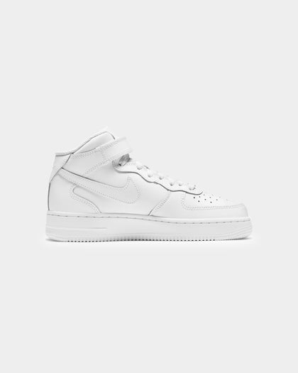 Nike Kids' Air Force 1 Mid LE (GS) White/White