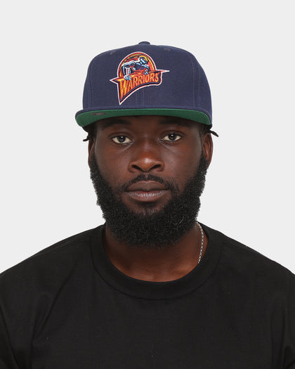 Mitchell & Ness Golden State Warriors 'Team Ground 2.0 Hardwood Classics' Fitted Navy