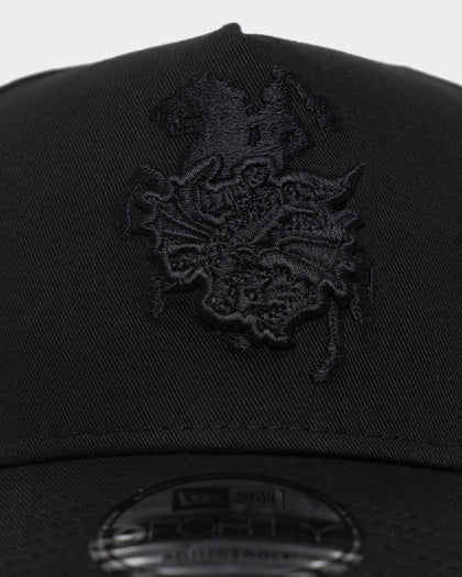 New Era St. George Illawarra Dragons 'Black On Black' 9FORTY A-Frame Snapback Black