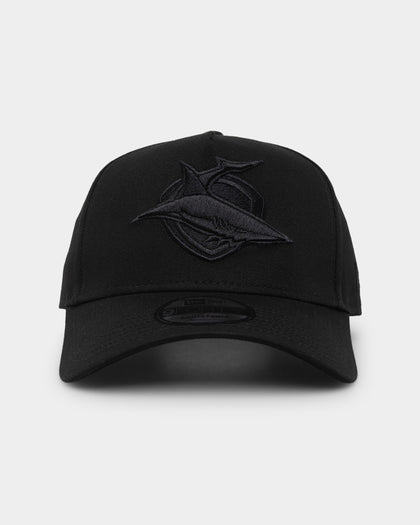 New Era Cronulla-Sutherland Sharks 'Black On Black' 9FORTY A-Frame Snapback Black
