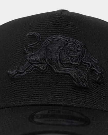 New Era Penrith Panthers 'Black On Black' 9FORTY A-Frame Snapback Black