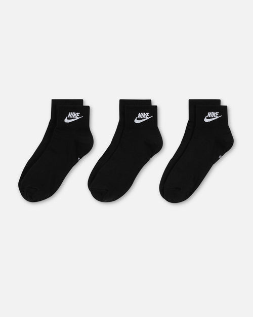 Nike Everyday Essential Ankle Socks 3 Pack Black/White