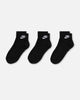 Nike Everyday Essential Ankle Socks 3 Pack Black/White