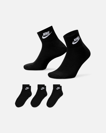 Nike Everyday Essential Ankle Socks 3 Pack Black/White