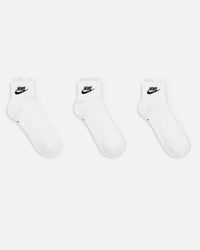 Nike Everyday Essential Ankle Socks 3 Pack White/Black