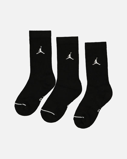 Jordan U J Everyday Cush Poly Crew Socks 3 Pack Black/White