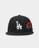 New Era Los Angeles Dodgers 'Rose Emblem' 59FIFTY Fitted Black/Rose
