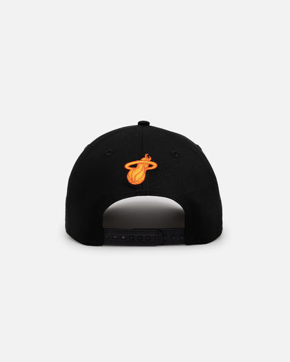 New Era Miami Heat 'Black Flame' 9FORTY A-Frame Snapback Black/Flame