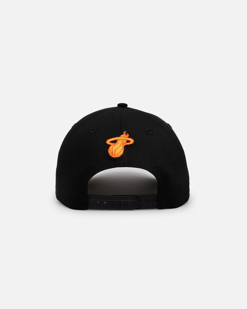New Era Miami Heat 'Black Flame' 9FORTY A-Frame Snapback Black/Flame