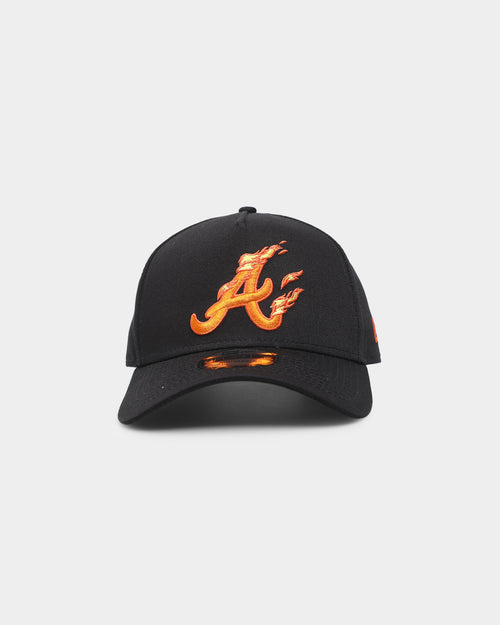 New Era Atlanta Braves 'Flamin' Hot' 9FORTY A-Frame Snapback Black/Flame