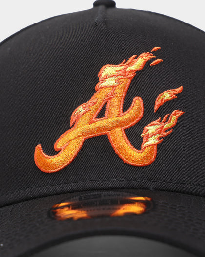 New Era Atlanta Braves 'Flamin' Hot' 9FORTY A-Frame Snapback Black/Flame