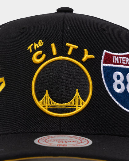Mitchell & Ness Golden State Warriors 'Highway' Pro Crown Snapback Black