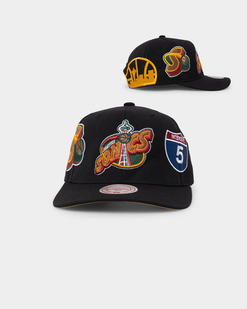 Mitchell & Ness Seattle Supersonics 'Highway' Pro Crown Snapback Black
