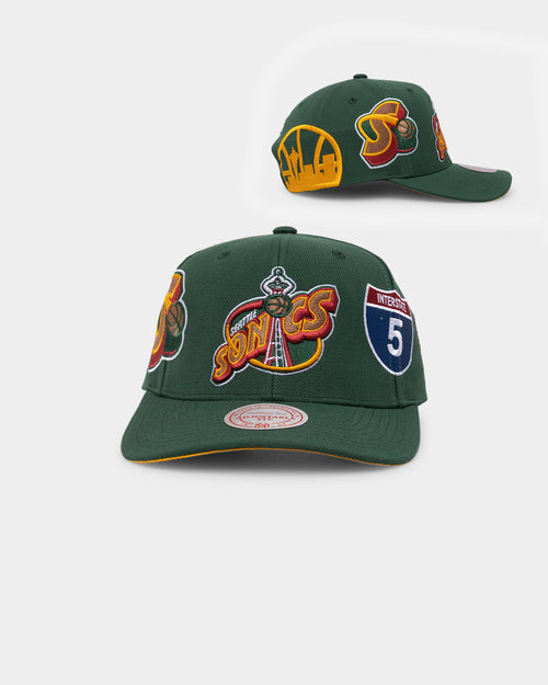 Mitchell & Ness Seattle Sonics 'Highway' Pro Crown Snapback Green