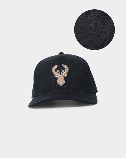 New Era Milwaukee Bucks 'Black/Tan Suede' 9FORTY K-Frame Strapback