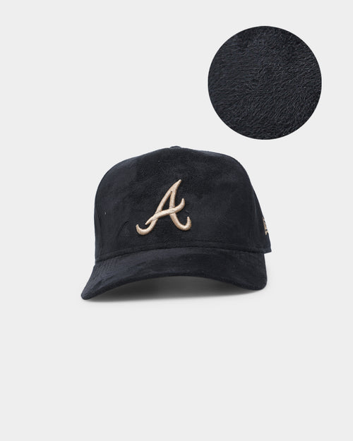 New Era Atlanta Braves 'Black/Tan Suede' 9FORTY K-Frame Strapback