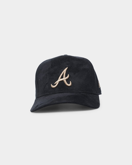 New Era Atlanta Braves 'Black/Tan Suede' 9FORTY K-Frame Strapback