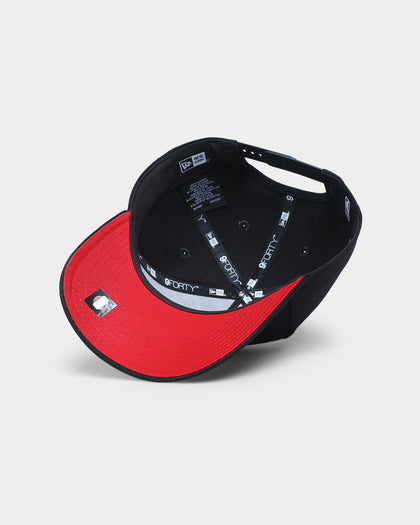 New Era Chicago Bulls "Scarlet Bottom" 9FORTY A-Frame Snapback Black/Scarlet