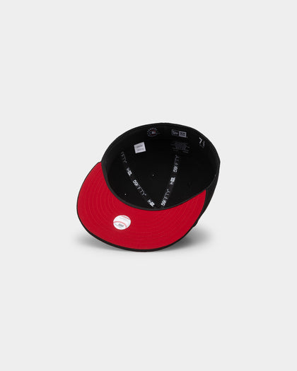 New Era Los Angeles Dodgers "Scarlet Bottom" 59FIFTY Fitted Black/Scarlet