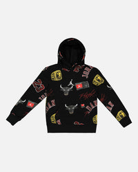 Jordan Kids' Essentials AOP Pullover Hoodie Black