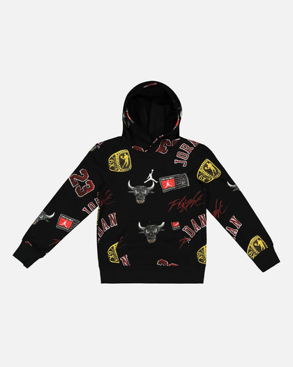 Jordan Kids' Essentials AOP Pullover Hoodie Black