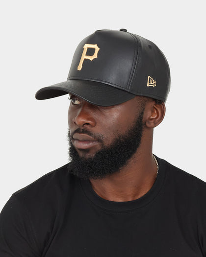 New Era Pittsburgh Pirates "Black Tan PU Leather" 9FORTY K-Frame Snapback Black/Tan