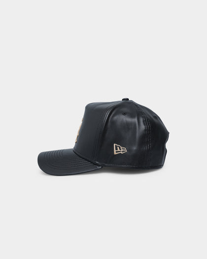 New Era Chicago White Sox "Black Tan PU Leather" 9FORTY K-Frame Snapback Black/Tan
