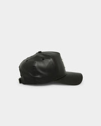 New Era New York Yankees 'PU Leather' 9FORTY K-Frame Strapback Black Leather