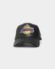 New Era Los Angeles Lakers 'PU Leather' 9FORTY A-Frame Strapback Black Leather