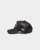 New Era Los Angeles Lakers 'PU Leather' 9FORTY A-Frame Strapback Black Leather