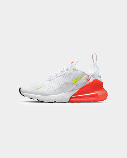 Nike Women's Air Max 270 White/Volt-Bright Crimson