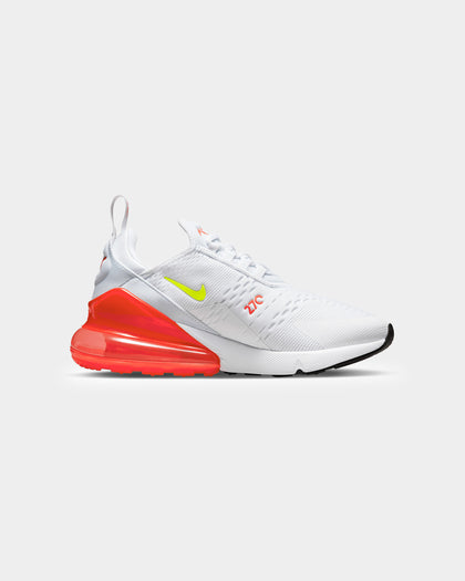 Nike Women's Air Max 270 White/Volt-Bright Crimson