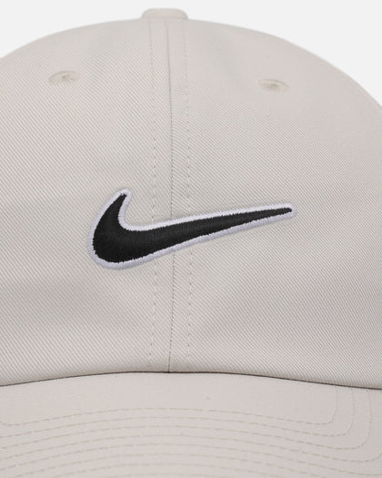 Nike Club Unstructured Swoosh Strapback Cap Light Bone/Black