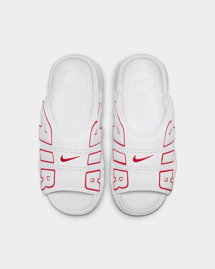 Nike Air More Uptempo Slides White/University Red