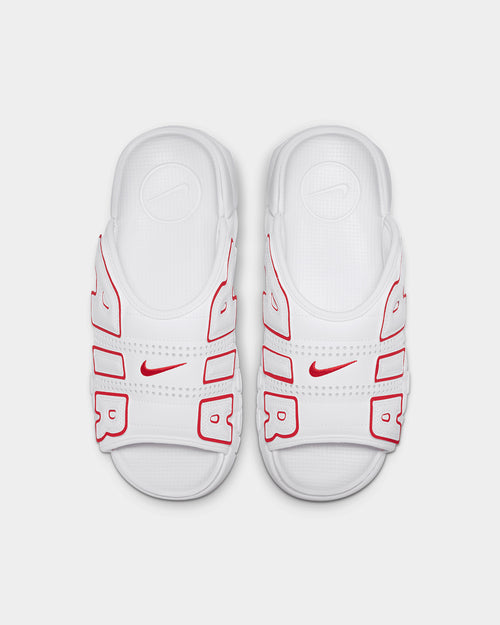 Nike Air More Uptempo Slides White/University Red