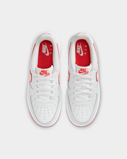 Nike Kids' Air Force 1 (GS) White/Picante Red
