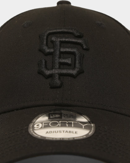 New Era San Francisco Giants 'Black On Black' 9FORTY Casual Strapback Black/Black