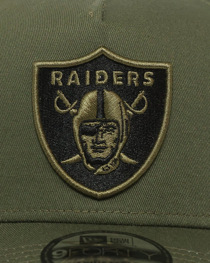 New Era Las Vegas Raiders 'Olive/Grey Undervisor' 9FORTY A-Frame Snapback Olive/Black