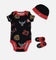 Jordan Infants' Chicago Bulls All Over Print Essentials 3 Piece Set Black