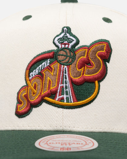 Mitchell & Ness Seattle Sonics Go Team Go OG Snapback Vintage Cream