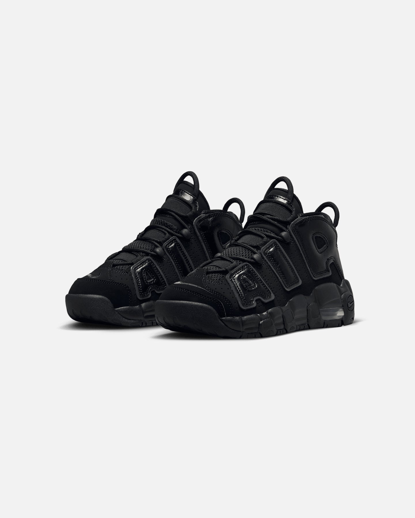 nike uptempo junior black