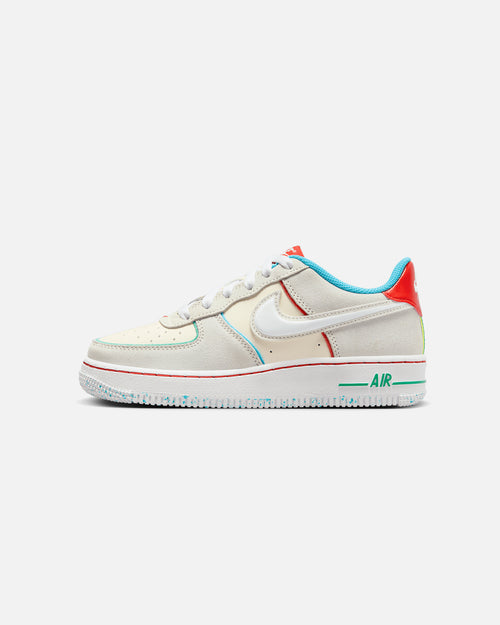Nike Kids' Air Force 1 LV8 2 BG HD "Holiday Cookies" (GS) Pale Ivory/White