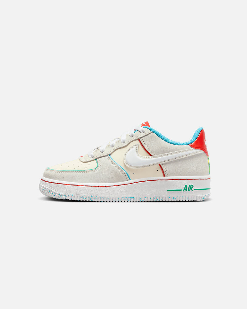 Nike Kids' Air Force 1 LV8 2 BG HD "Holiday Cookies" (GS) Pale Ivory/White