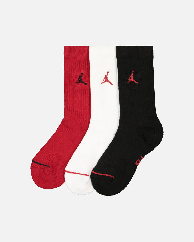 Jordan Unisex Everyday Crew Socks 3 Pack Black/White/Gym Red