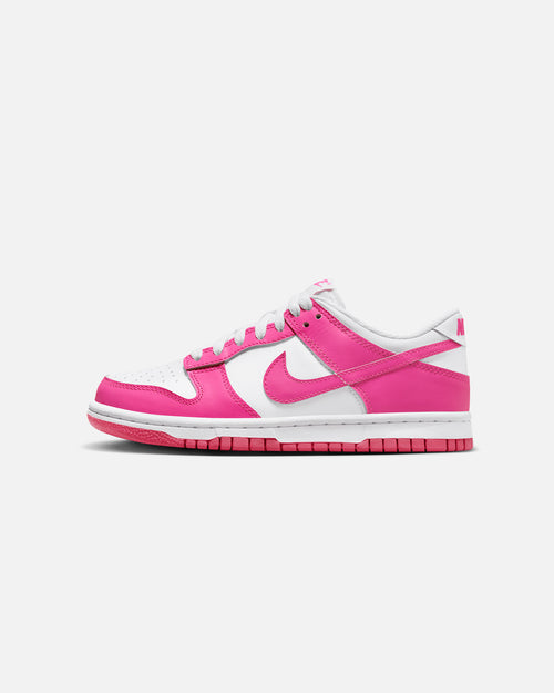 Nike Kids' Dunk Low (GS) White/Laser Fuchsia