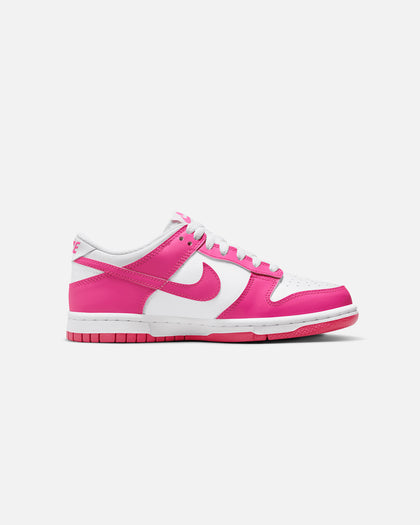 Nike Kids' Dunk Low (GS) White/Laser Fuchsia