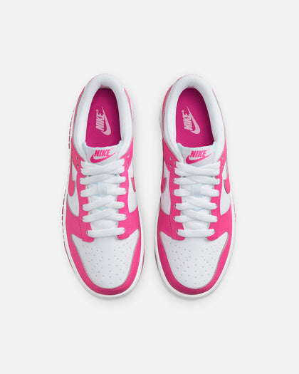 Nike Kids' Dunk Low (GS) White/Laser Fuchsia